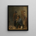 to landmænd, der ryger ved kulilden - David Teniers den Yngre — indrammet kunstværk på væggen