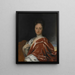 Ulrika Eleonora den Yngre 1688-1741 Dronning af Sverige - David von Krafft — indrammet kunstværk på væggen
