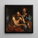 Démokrit og Heraklit - Jacob Jordaens — indrammet kunstværk på væggen