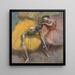 to dansere i gult og rosa - Edgar Degas — indrammet kunstværk på væggen