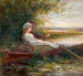 To figurer i en båd - Charles James Lewis — visning af kunstværket
