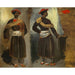 Reproduktion af maleriet to studier af en stående indisk mand fra Calcutta - Eugène Delacroix