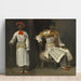 Reproduktion af maleriet to studier af en calcutta-indianer, siddende og stående - Eugène Delacroix