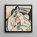 To kvinder sidder i et studie - Ernst Ludwig Kirchner — indrammet kunstværk på væggen