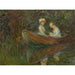Reproduktion af maleriet To kvinder i en båd - Claude Monet