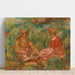 Reproduktion af maleriet af to piger i en eng (to kvinder i græsset) - Pierre-Auguste Renoir
