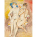 Reproduktion af maleriet af to piger på en stol - Nils Dardel