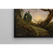 Reproduktion af maleriet af to mænd, der betragter månen - Caspar David Friedrich