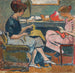 To unge kvinder, der syr - Louis Valtat — visning af kunstværket