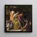 Diane og hendes nymfer - Johannes Vermeer — indrammet kunstværk på væggen