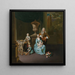 Diederik Baron van Leyden van Vlaardingen 1695-1764, Bourgmestre de Leyde med sin kone Sophia Dina de Rovere og deres sønner Pieter Jan og Adriaan Pompejus - Willem van Mieris — indrammet kunstværk på væggen