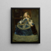 Infante Margaret Teresa i en blå kjole - Diego Velázquez — indrammet kunstværk på væggen