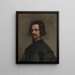 Portrait af en mand, måske et selvportræt - Diego Velázquez — indrammet kunstværk på væggen