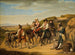 Landmænd ved Monte Mario på vej mod Rom - Dietrich Wilhelm Lindau — visning af kunstværket