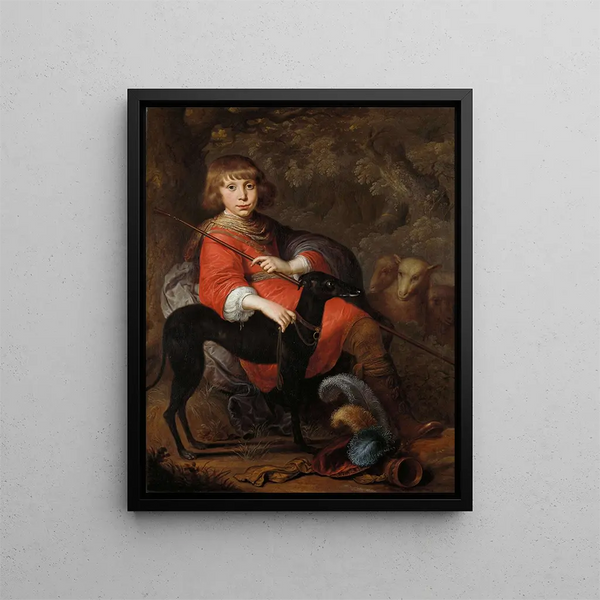 Portrait af Martinus Alewijn - Dirck Dircksz van Santvoort — indrammet kunstværk på væggen