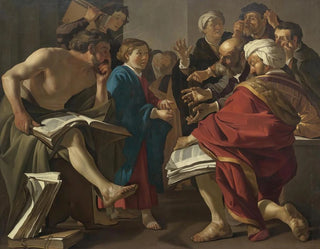 Le Christ parmi les docteurs - Dirck van Baburen — visning af kunstværket