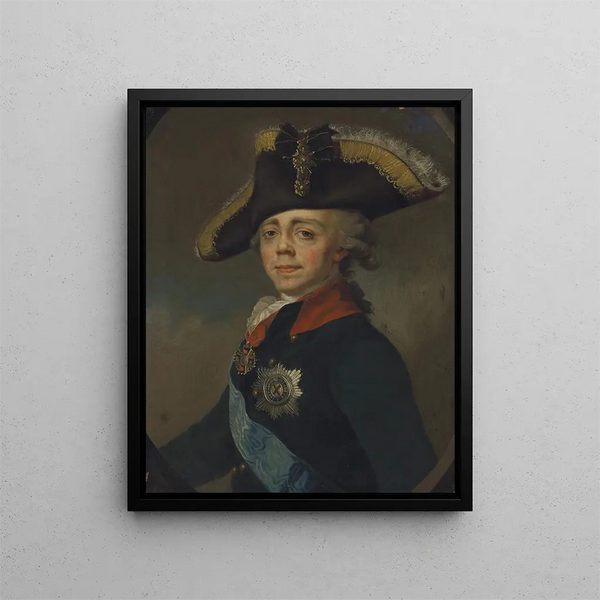 Portrait af kejser Paul I 1754-1801 - Dmitry Levitsky — indrammet kunstværk på væggen