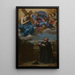 Vision af Sankt Ignatius af Loyola af Kristus og Gud Fader ved La Storta - Domenichino — indrammet kunstværk på væggen