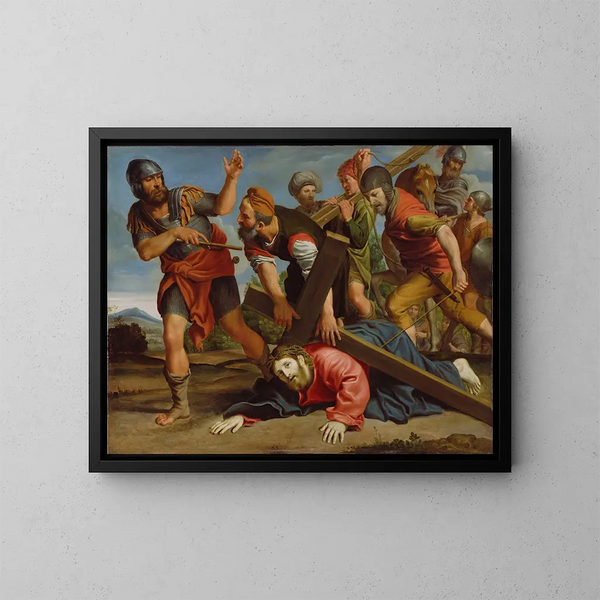 Le chemin du Calvaire - Domenichino — indrammet kunstværk på væggen