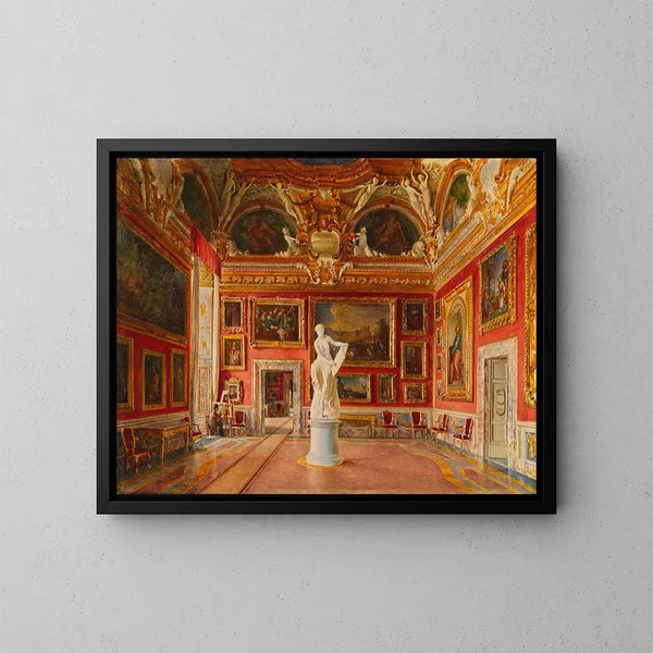 Salle de Jupiter ved Palazzo Pitti i Firenze - Domenico Caligo — indrammet kunstværk på væggen