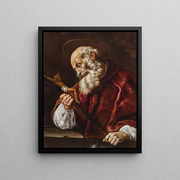 Saint Jérôme - Domenico Fetti — indrammet kunstværk på væggen
