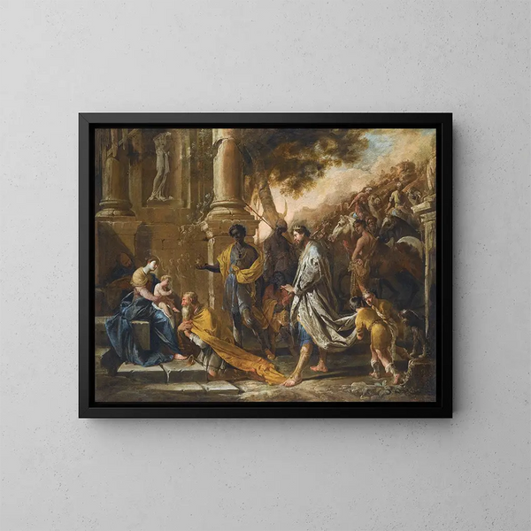 Adoration des Mages - Domenico Gargiulo — indrammet kunstværk på væggen