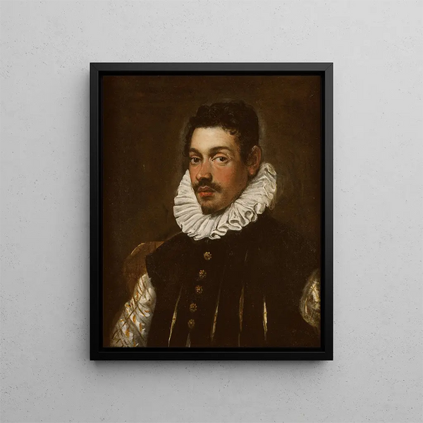 Portrait af en gentleman - Domenico Tintoretto — indrammet kunstværk på væggen