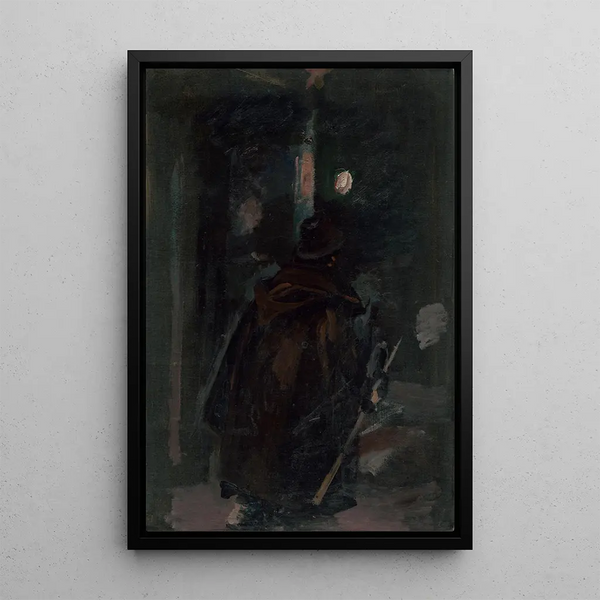 Garde de nuit - Dominik Skutecký — indrammet kunstværk på væggen