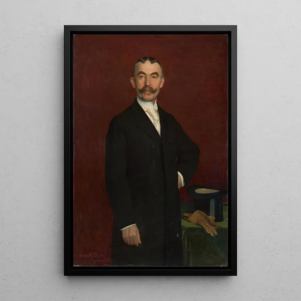 Portrait af Ján Slivka - Dominik Skutecký — indrammet kunstværk på væggen