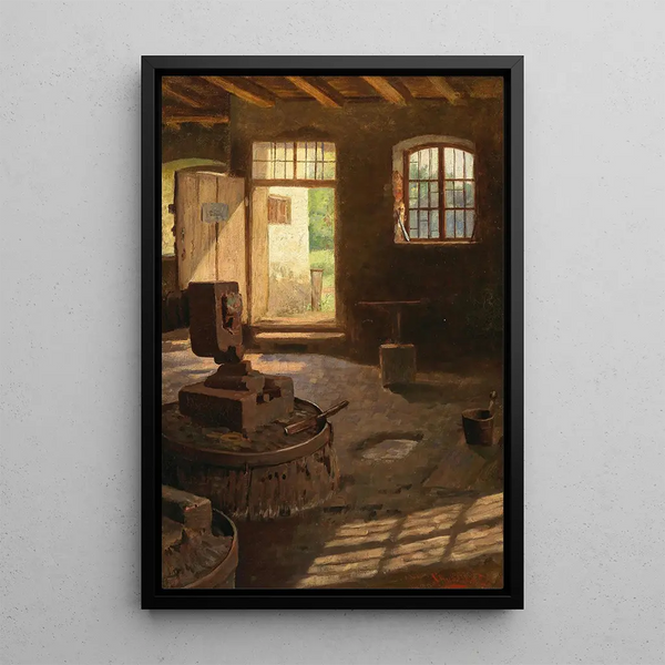Reproduktion af maleriet Vue depuis la forge - Dominik Skutecký