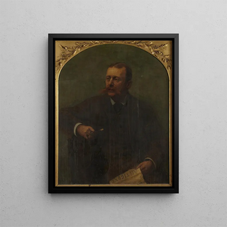 Laurence Hutton 1843-1904 - Dora Wheeler Keith — indrammet kunstværk på væggen