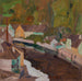 Dorf am Fluss II - Egon Schiele — visning af kunstværket