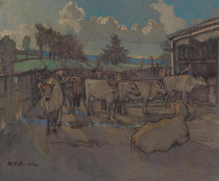 Dorothy Richmond - The first seven of seventy evening milking.webp