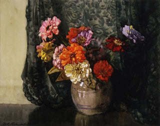 Zinnias - Dorothy Richmond — visning af kunstværket