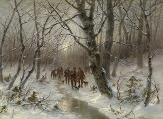 Dsir Thomassin - Jger im Winterwald.webp