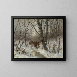 Dsir Thomassin - Jger im Winterwald.webp