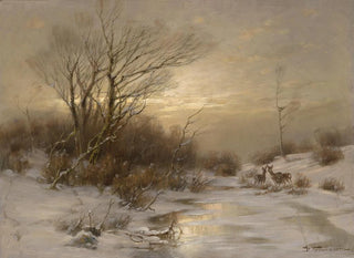Dsir Thomassin - Rehe in Winterlandschaft.webp
