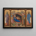 La Nativité med profeterne Esajas og Ezekiel - Duccio di Buoninsegna — indrammet kunstværk på væggen