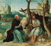 Saint Paul ermit og Saint Antoine abbed, fodret af en rav - Hollandsk skole — visning af kunstværket