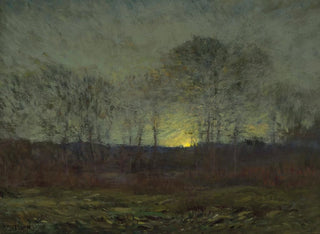 Lever de måne - Dwight William Tryon — visning af kunstværket