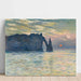 Reproduktion af maleriet Étretat solnedgang af Claude Monet