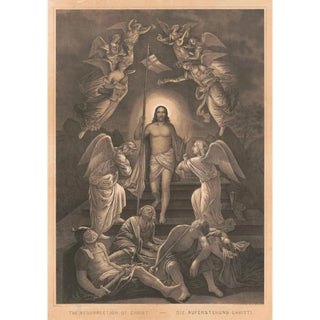 Reproduktion af maleriet La résurrection du Christ - E. Sachse & Co.