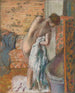 Efter badet kvinde, der tørres - Edgar Degas — visning af kunstværket