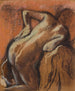 Efter badet kvinde, der tørres (Case Conflict) - Edgar Degas — visning af kunstværket