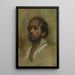 Selvportræt - Edgar Degas — indrammet kunstværk på væggen