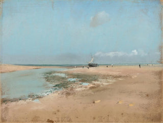 lavvande ved flodmundingen - Edgar Degas — visning af kunstværket