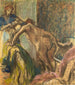 Lille morgenmad efter badet - Edgar Degas — visning af kunstværket