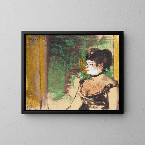 Café-chantøren - Edgar Degas — indrammet kunstværk på væggen