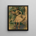 Dansepige med en vifte - Edgar Degas — indrammet kunstværk på væggen