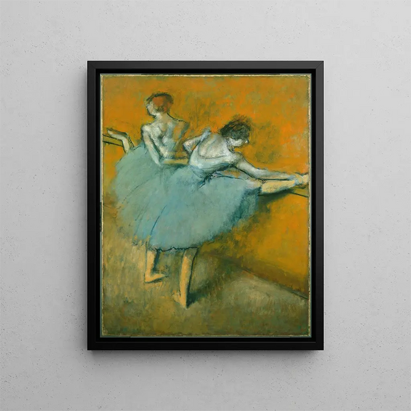 Danseurs à la barre - Edgar Degas — indrammet kunstværk på væggen